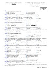 Đề 1 kiểm tra một tiết năm học 2015 - 2016 môn Hóa học 11 cơ bản thời gian làm bài 45 phút